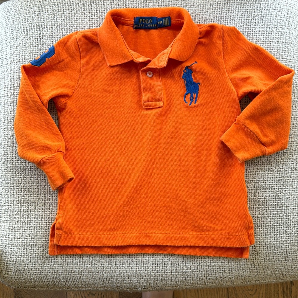 Polo Ralph Lauren toddler boy long sleeve polo 2T🧡